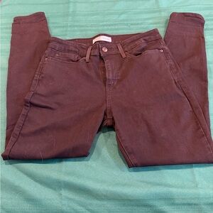 Signature by Levi Strauss Women's Dark Brown Skinny Jeans